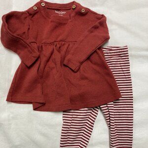 Burt's Bees Baby Dress and Leggings Outfit Set (3-6 Months, 6M)